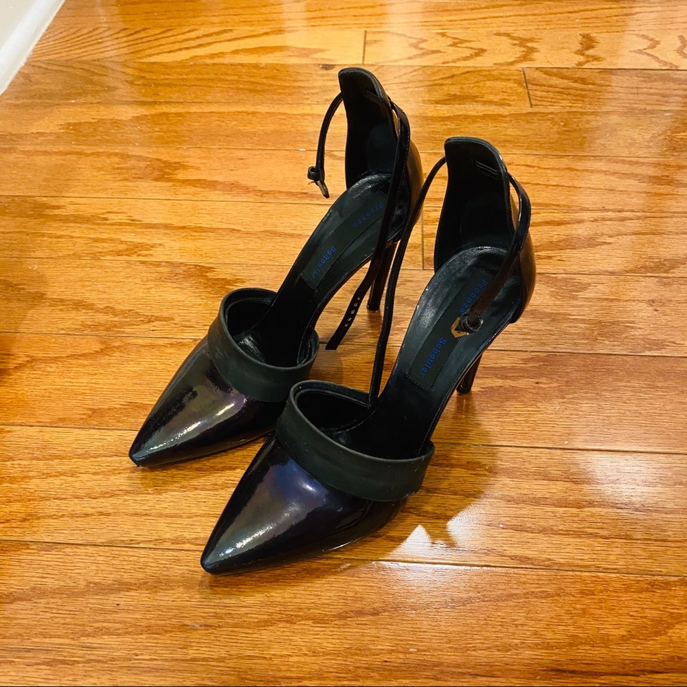 proenza schouler black iridescent pump